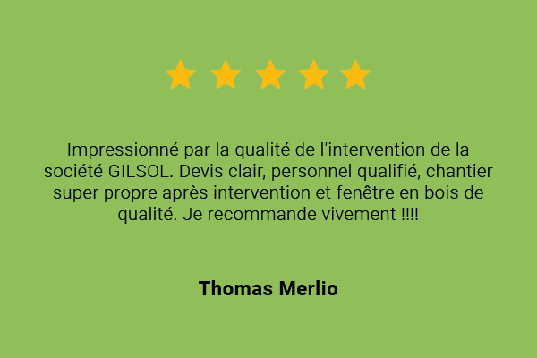 Un avis client sur l'entreprise Gilsol